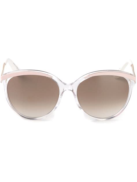 white Dior oversized sunglasses